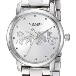 NEW SILVER Coach Grand Stainless Steel Woman’s Watch